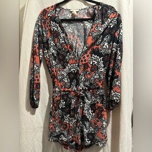 Long sleeve shorts romper